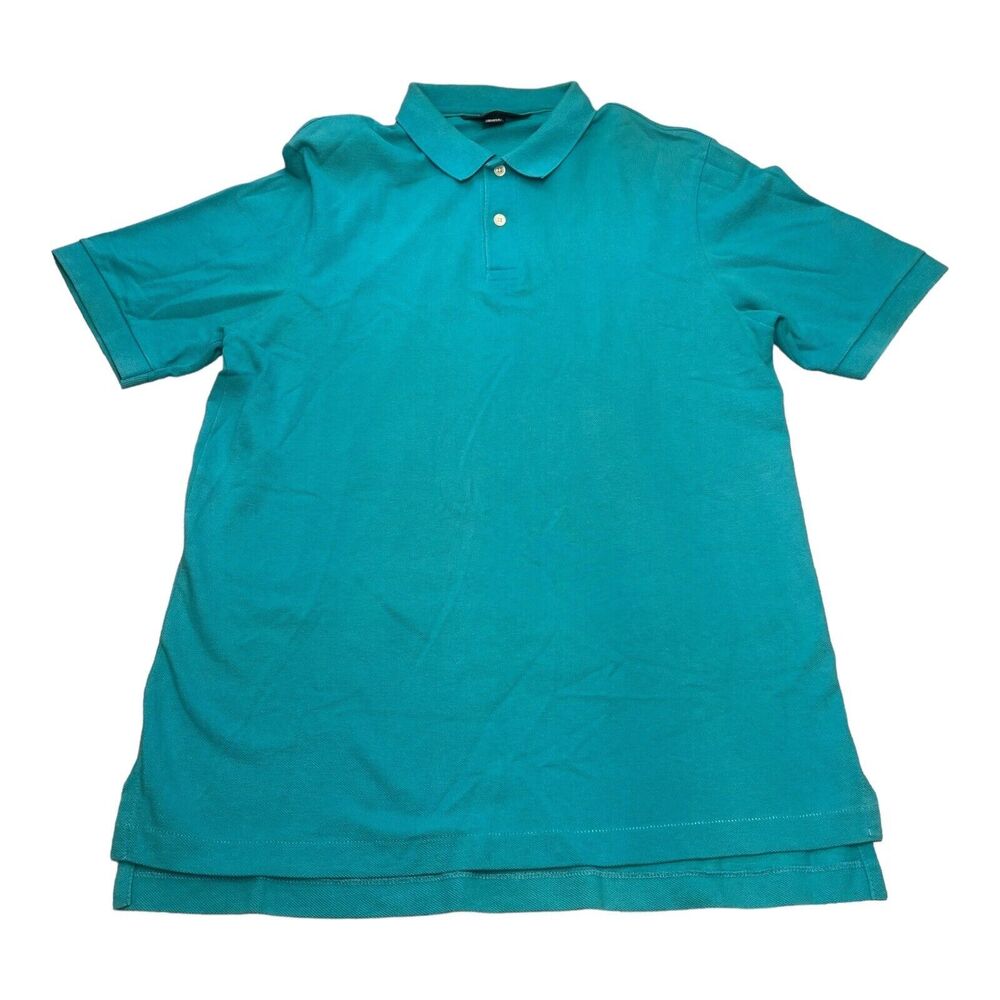 Lands’ End Polo Teal Short Sleeve Shirt Turquoise Men’s Size Medium